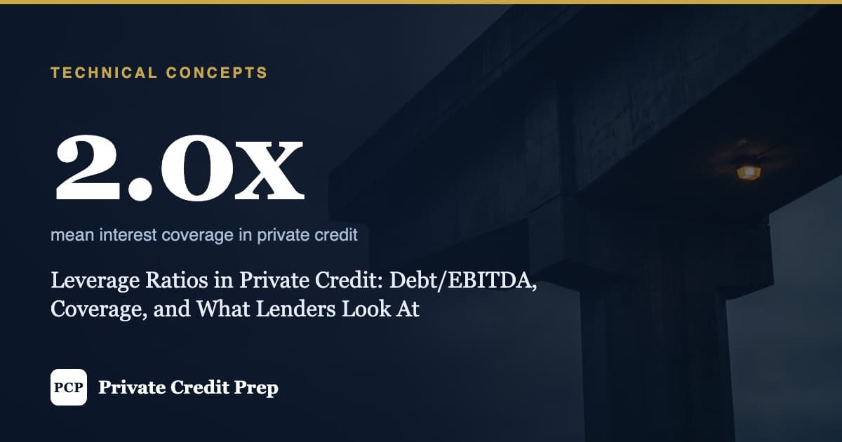 Leverage Ratios in Private Credit: Debt/EBITDA, Coverage, and What Lenders Look At