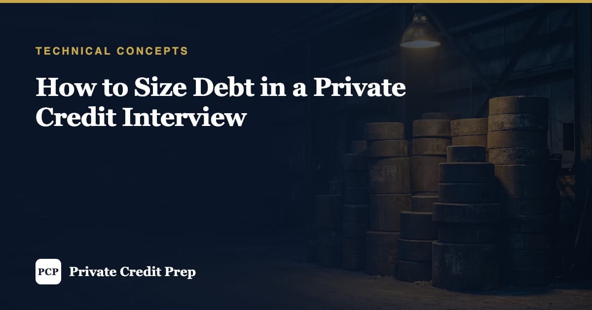 How to Size Debt in a Private Credit Interview